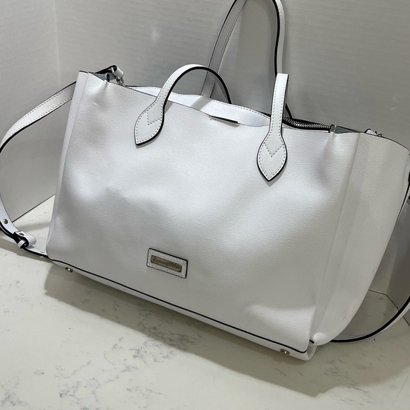 alessandro mari Handbags - ALESSANDRO MARI white saffiano leather large tote